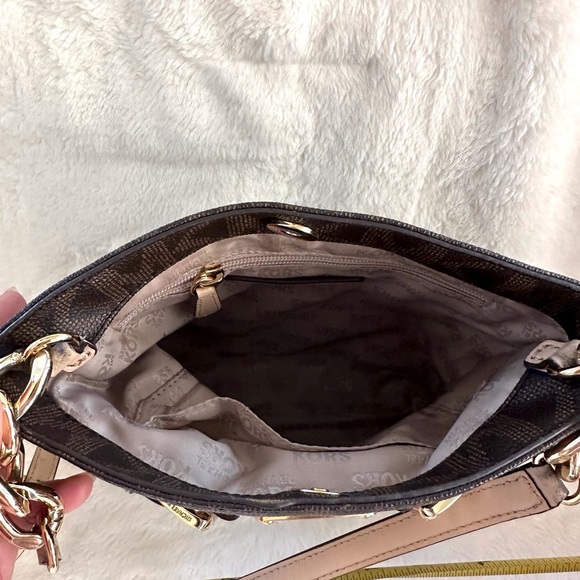 Michael Kors Black and Tan Crossbody Bag - Picture 5 of 8